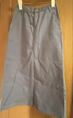 ラベンダーグレー ブルー　タイトスカート スリット入り　coca カジュアル