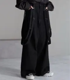 サスペンダー付きダークデニム　クシル　cussil