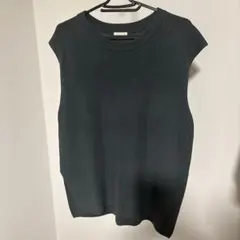 青　ノースリーブトップス　ベスト