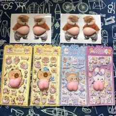 6点セット 3Dぷくぷくシール デコ 可愛い動物 雑貨立体ステッカー シール帳