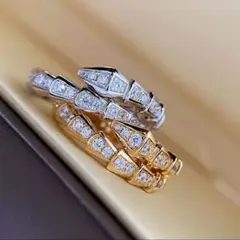 スネークリング ゴールド 18K ダイヤ 蛇 おしゃれのサムネイル