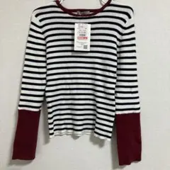 配色ボーダーニット　しまむら