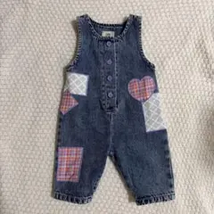 JUNI パッチワーク　オーバーオール　12M