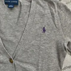 Ralph Lauren グレー Vネックカーディガン S(7)