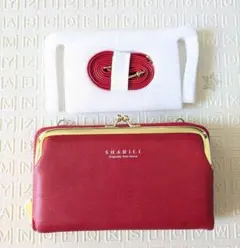 ショルダーバッグ 長財布　がま口