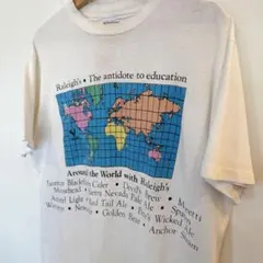 90s USA製古着 ヴィンテージ メッセージTシャツ 地球 環境保護 薬物 