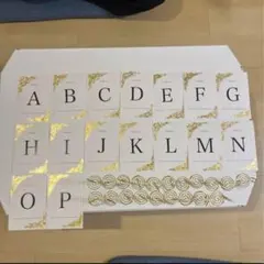 ★3,000円→値下げ中！★テーブル番号カードセット A-O 金色スタンド付き
