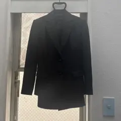 レディースリクルートスーツ5号　3点セット　就活　黒　ストライプ　小さいサイズ