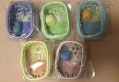 お文具といっしょ TAITO限定 フィギュア付きポーチ 全5種セット お文具さん