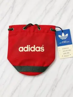 adidas ドローストリングバッグ レッド 10x10x10 cm