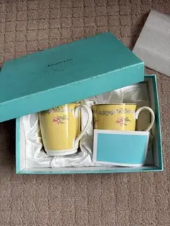 Tiffany & Co. 花柄 ティーカップ 2個セット