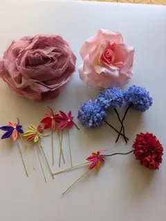 髪飾り　コサージュ