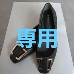 RANDA 　ランダ　ブラック 黒　パンプス スクエアトゥ