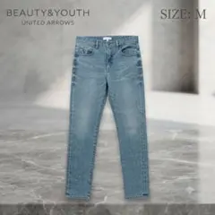 美脚BEAUTY&YOUTH デニムパンツ スリムストレートM ライトインディゴのサムネイル