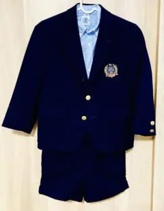 ネイビー エンブレム付きスーツ 120cm