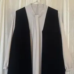 【UNCRAVE アンクレイブ】黒 ジレ 3way ロングワンピース