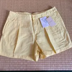 新品タグ付き☆Spick and Span レモンイエロー 綿麻ショートパンツ