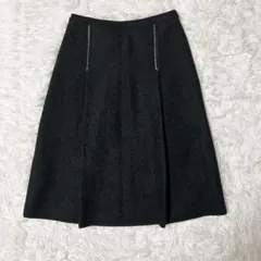 バーバリー ブルーレーベル モヘヤブレンドセミフレアスカート 38 ノバチェック