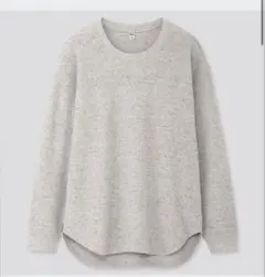 【ユニクロ】ワッフルオーバーサイズクルーネックT（長袖）