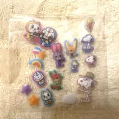 ドラえもん　ズートピア　スヌーピー　コットンパフィシール　おすそ分け
