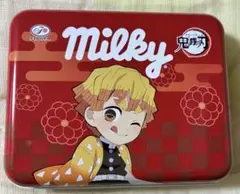 不二家 Milky 鬼滅の刃 缶ケース 我妻善逸
