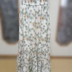 UNIQLO×PAUL＆JOE　フラワープリント ロングフレアスカート　マキシ丈