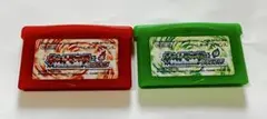 GBA ポケモン 2本 FRLG 動作確認済 ファイアレッドリーフグリーン