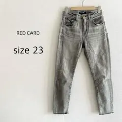 RED CARD レッドカード ストレートデニム スリム グレー 23 脚長