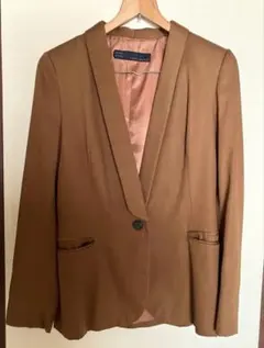 ZARA BASIC テーラードジャケット ブラウン