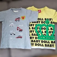 BABY DOLL 黄色／GITA 車 Tシャツ2枚セット110サイズ
