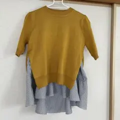 ストライプ ノースリーブ フレアチュニックのサムネイル