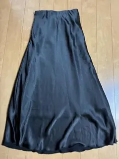 レディースサテンスカート　S ブラック