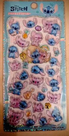 スティッチ プチドロップステッカー