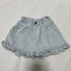バースデイ tete a tete デニム ショートパンツ 刺繍 80cm