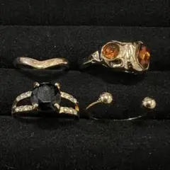 ヴィンテージデザインアクセサリーリング指輪まとめ売りセットレトロ4点セット