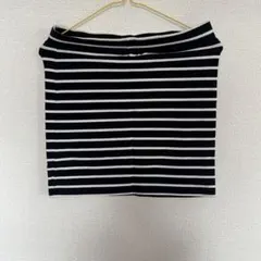 FOREVER 21 黒と白のストライプ タイトスカート