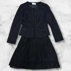美品✨ エニィスィス バイ 組曲　ツイードノーカラージャケット　フレアスカート