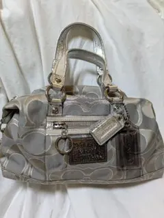 COACH コーチ　シルバー ポピー　 ハンドバッグ　未使用