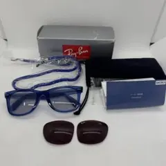 ハ*チ様 Ray-Ban 青 スクエアサングラス