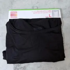 ユニクロ UNIQLO ヒートテック バレエネックT 八分袖 ブラックのサムネイル