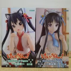 けいおん！　トリオトライト フィギュア　中野梓　秋山澪　２個セット