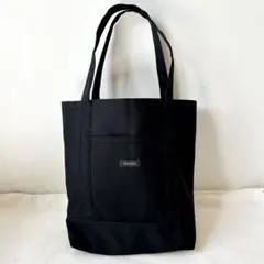 No.462 ハンドメイド　帆布トートバッグ　ブラック