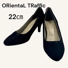 【美品】ORiental TRaffic レースパンプス ブラック　22のサムネイル