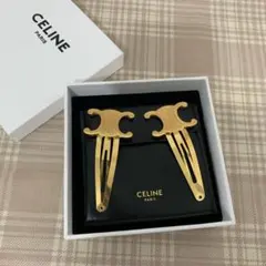 CELINE ゴールド ヘアピン 2個セット - メルカリ