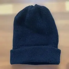 ブラック 折り返しニット帽