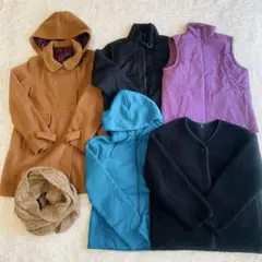 【UNIQLO ユニクロ】 レディース　冬　まとめ売り　6点　アウター　マフラー