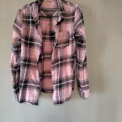H&M 長袖 ネルシャツ ピンク・黒チェック 150センチ 子供服 男女兼用