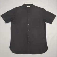 UNIQLO リネンコットン スタンドカラーシャツ Мのサムネイル