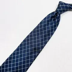 【ラルフローレン】ネイビー ウィンドウペン ネクタイ Ralph Lauren
