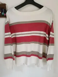 新品未使用！DRESKIP ストライプ ボートネック ニット